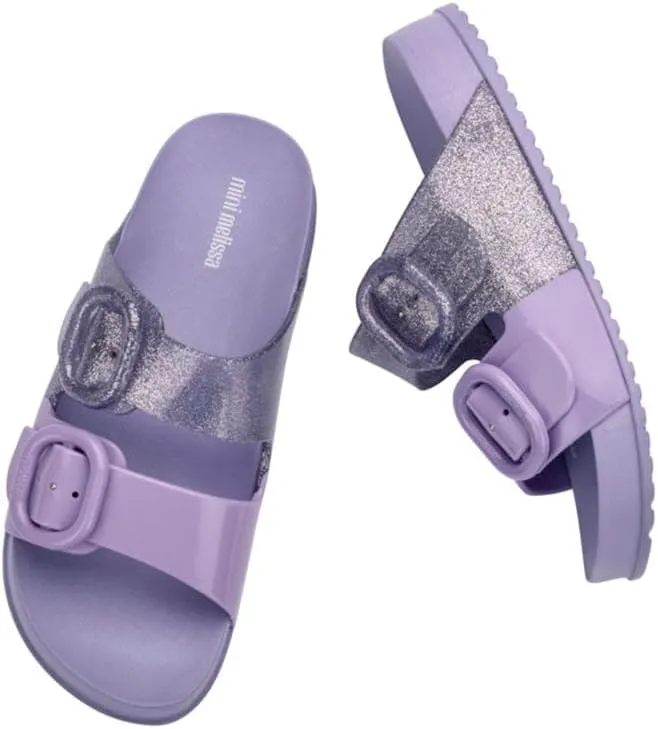 mini melissa Cozy Jelly Slides for Kids - Slip-on Jelly Shoes, Slip On Sandals for Girls, Open Toe Summer Shoes, Adjustable