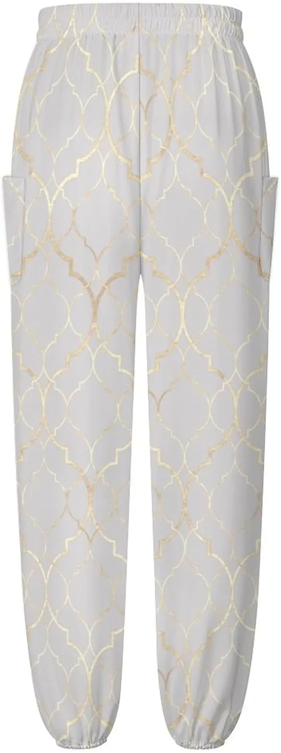 Moroccan Texture Yoga Bloomers Womans Hippie Harem Pant Lantern Pants Elastic Gym Yoga Clothes Loose Casual Slacks