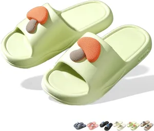 Mushroom Shaped Slippers Soft Thick Sole Indoor Household Home Slippers for Women Men Slides Sandals Summer Non Slip Silent House Shoes Bathroom Shower Sandals Outdoor Couples Beach Slippers