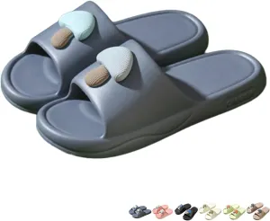 Mushroom Shaped Slippers Soft Thick Sole Indoor Household Home Slippers for Women Men Slides Sandals Summer Non Slip Silent House Shoes Bathroom Shower Sandals Outdoor Couples Beach Slippers