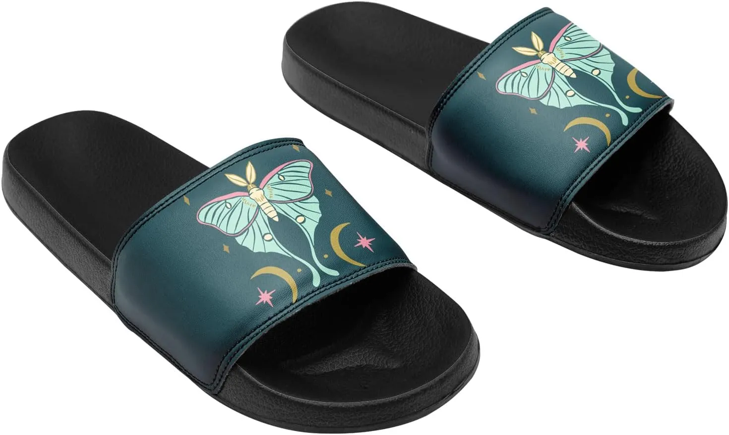 Native American Slide Sandals for Women, Comfortable Abstract Pattern Design Girls Spring Outdoor Slippers