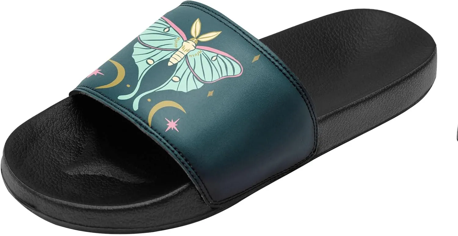 Native American Slide Sandals for Women, Comfortable Abstract Pattern Design Girls Spring Outdoor Slippers