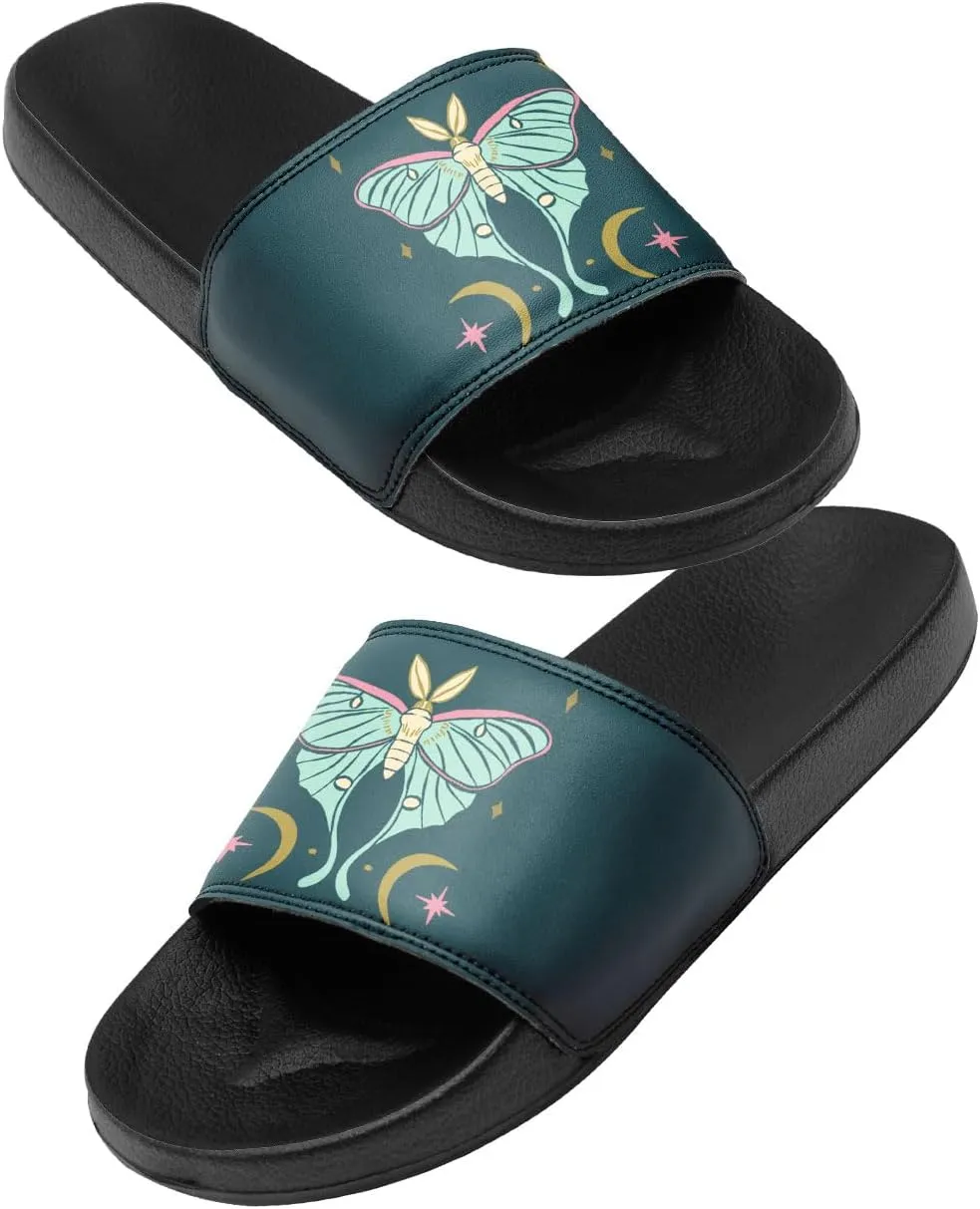 Native American Slide Sandals for Women, Comfortable Abstract Pattern Design Girls Spring Outdoor Slippers