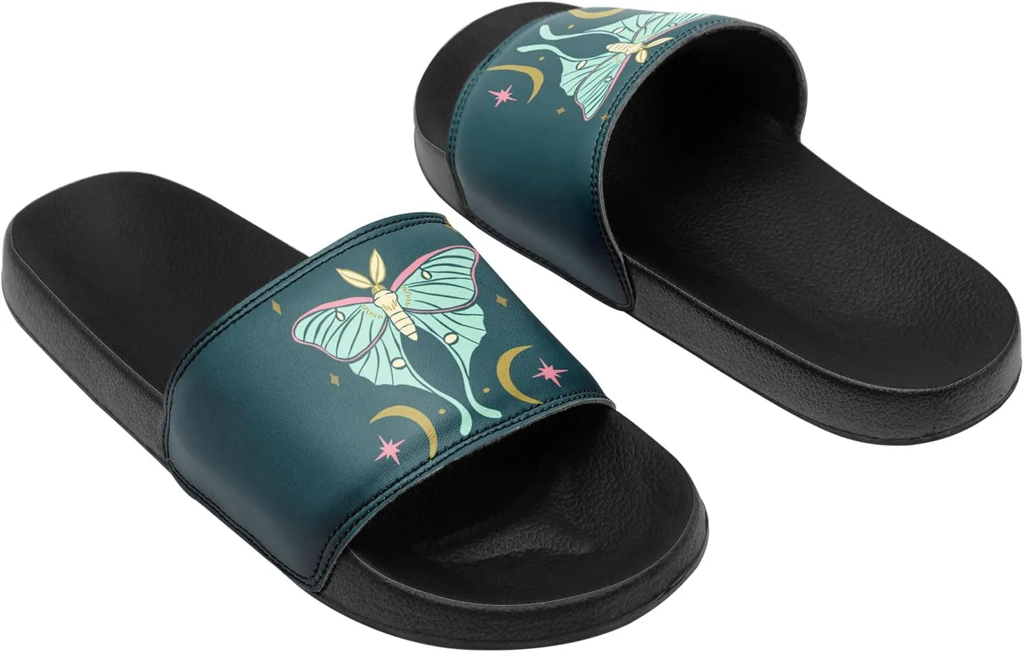 Native American Slide Sandals for Women, Comfortable Abstract Pattern Design Girls Spring Outdoor Slippers