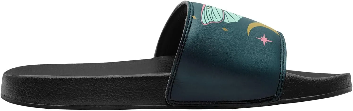 Native American Slide Sandals for Women, Comfortable Abstract Pattern Design Girls Spring Outdoor Slippers