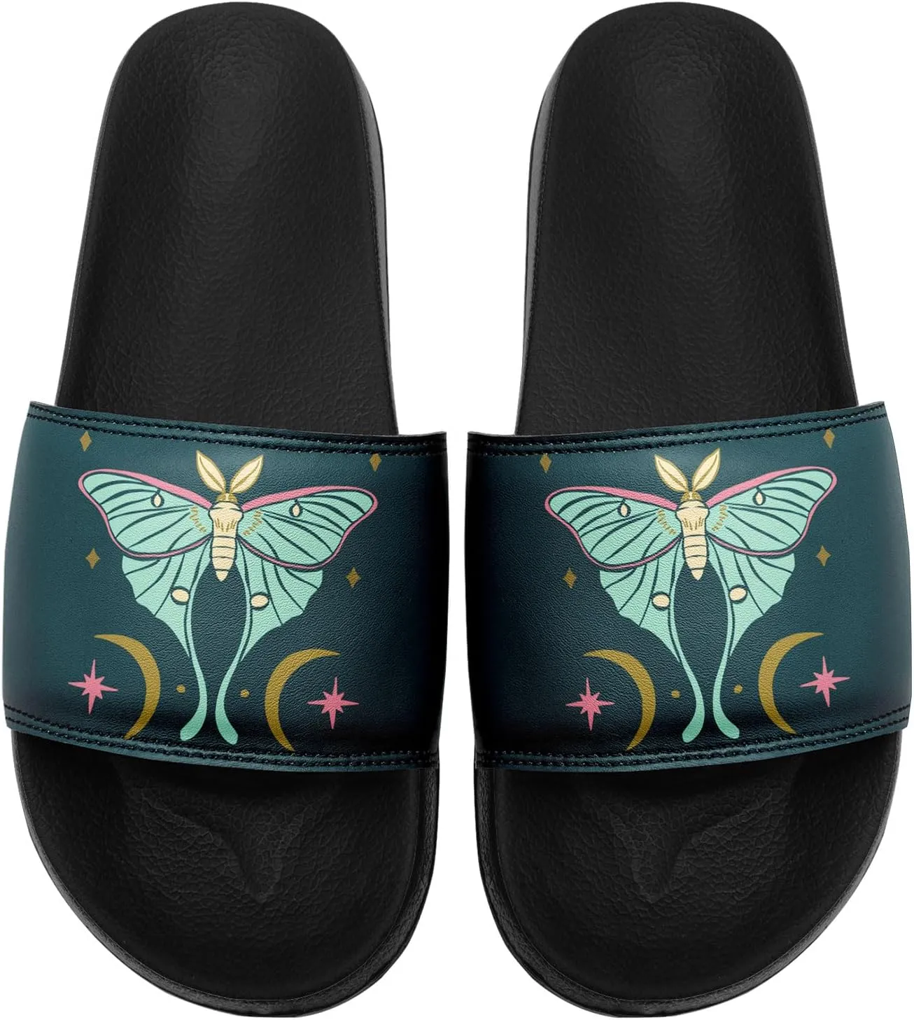 Native American Slide Sandals for Women, Comfortable Abstract Pattern Design Girls Spring Outdoor Slippers