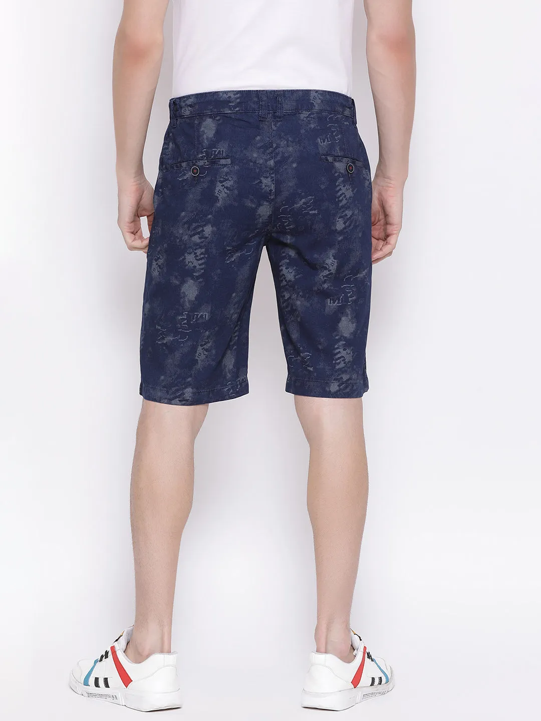 Navy Blue Printed shorts