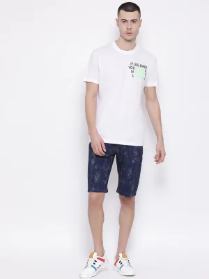 Navy Blue Printed shorts