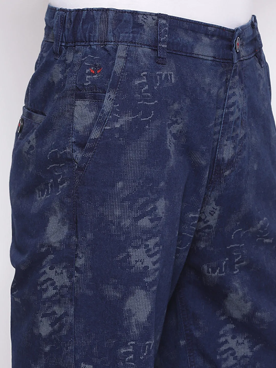 Navy Blue Printed shorts