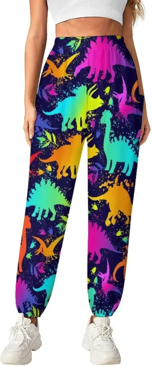 Neon Pattern Yoga Bloomers Womans Hippie Harem Pant Beach Pants Elastic Gym Long Pants Loose Casual Sweatpants