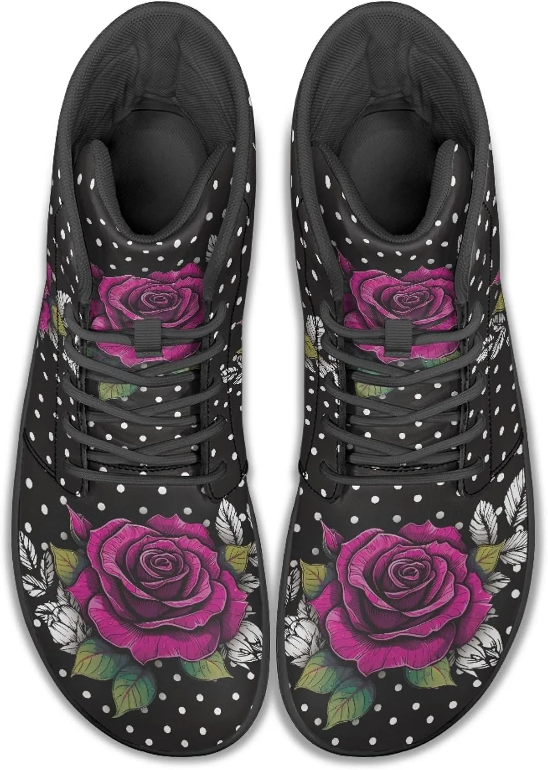 Novelty Print High Top Sneakers Shoes for Men Women Casual Lace up Barefoot Shoes
