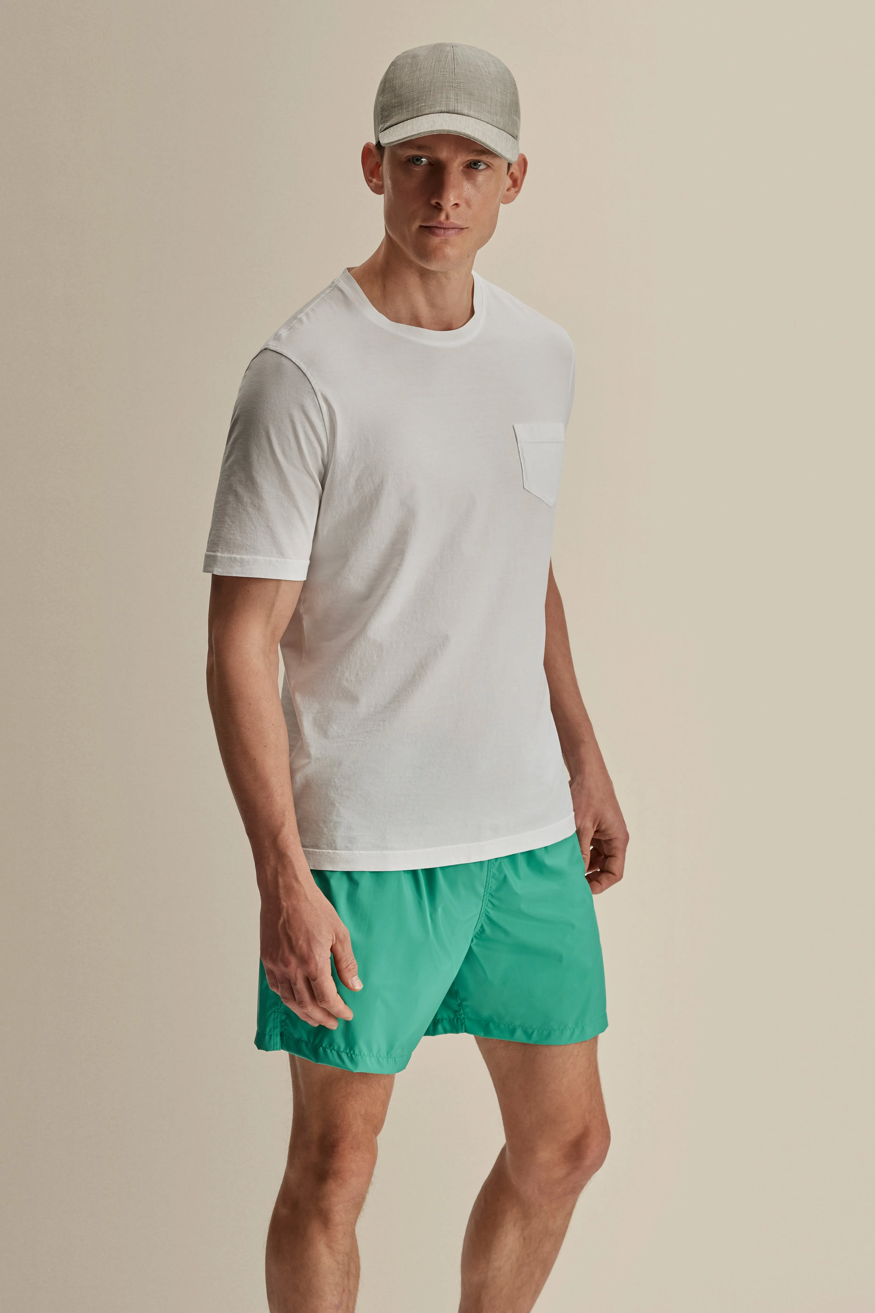 Nylon Mid Length Swim Shorts