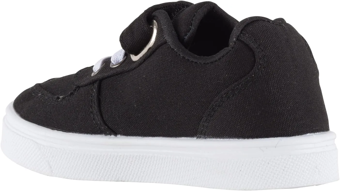 Oomphies Ethan Boys Low-Top Sneakers – Canvas Upper, Hook & Loop Closure, Cushioned Footbed & Durable Rubber Sole