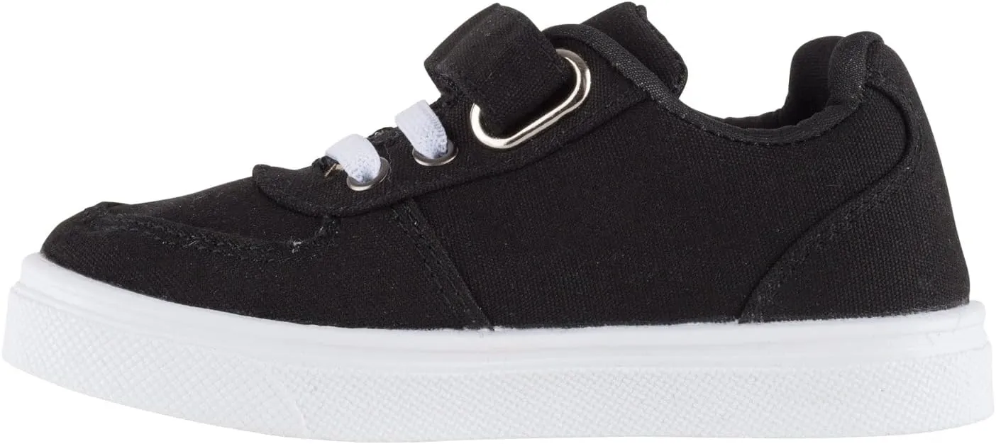 Oomphies Ethan Boys Low-Top Sneakers – Canvas Upper, Hook & Loop Closure, Cushioned Footbed & Durable Rubber Sole