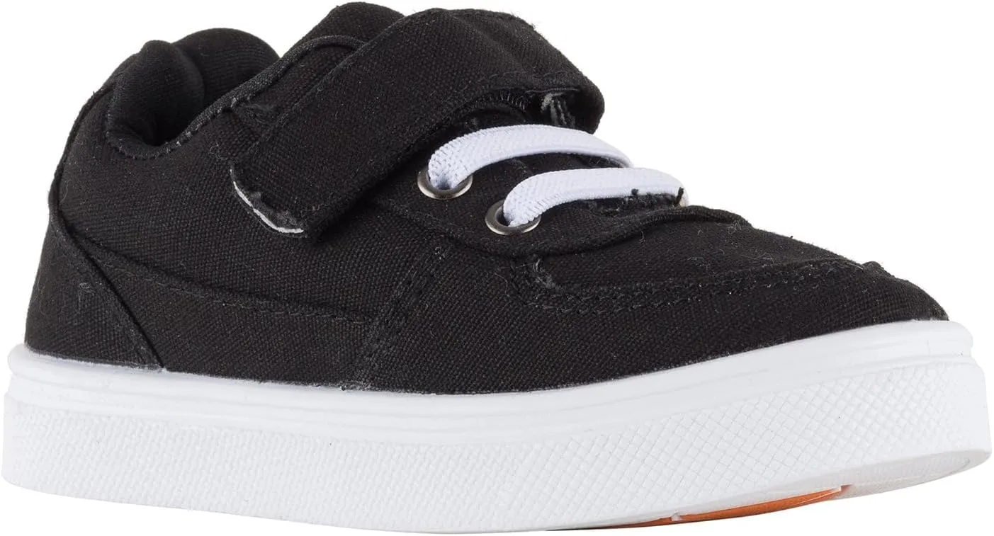Oomphies Ethan Boys Low-Top Sneakers – Canvas Upper, Hook & Loop Closure, Cushioned Footbed & Durable Rubber Sole