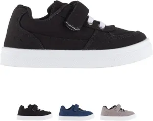 Oomphies Ethan Boys Low-Top Sneakers – Canvas Upper, Hook & Loop Closure, Cushioned Footbed & Durable Rubber Sole