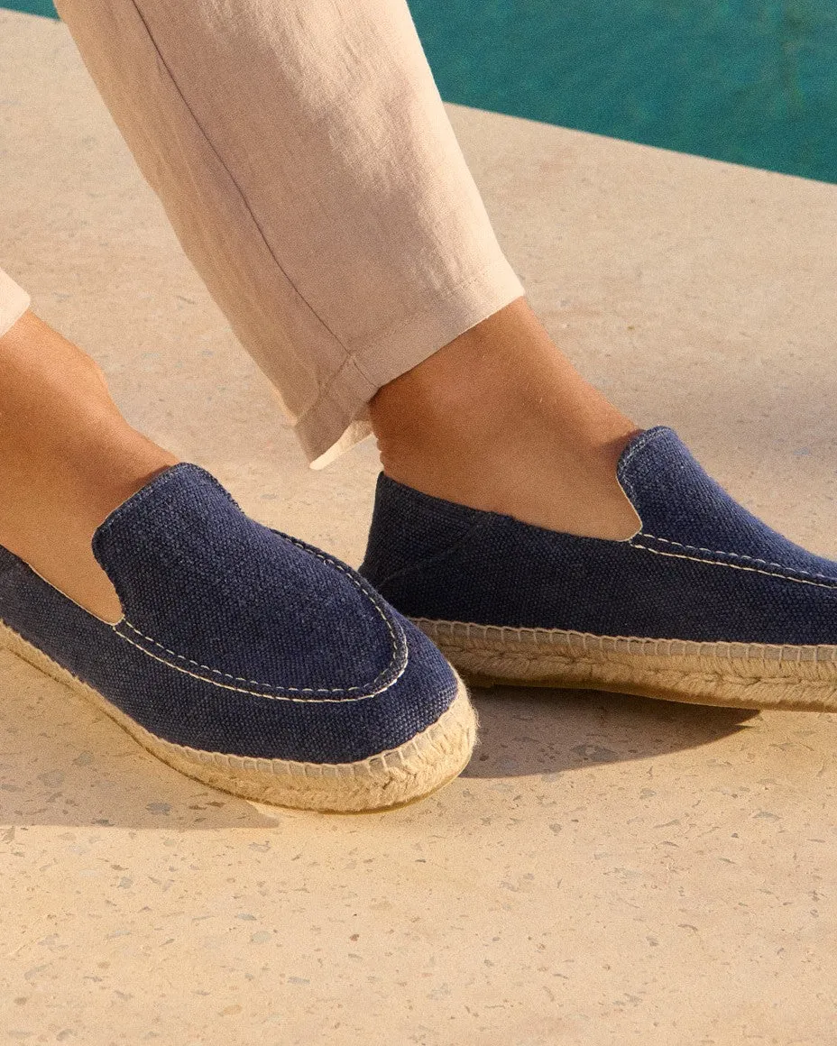 Organic Hemp Traveler Loafers|Espadrilles - O75LT - La Havana Navy