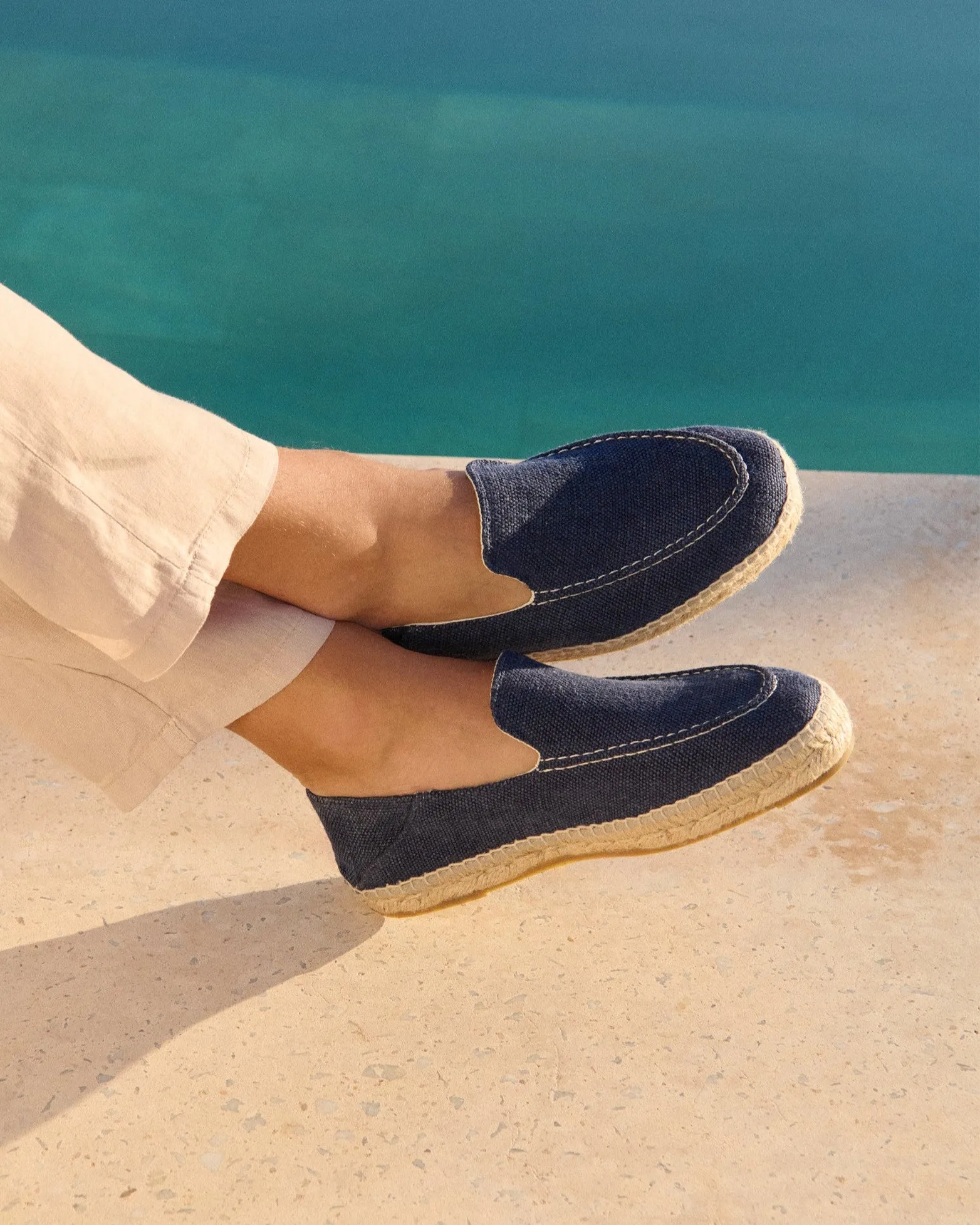 Organic Hemp Traveler Loafers|Espadrilles - O75LT - La Havana Navy