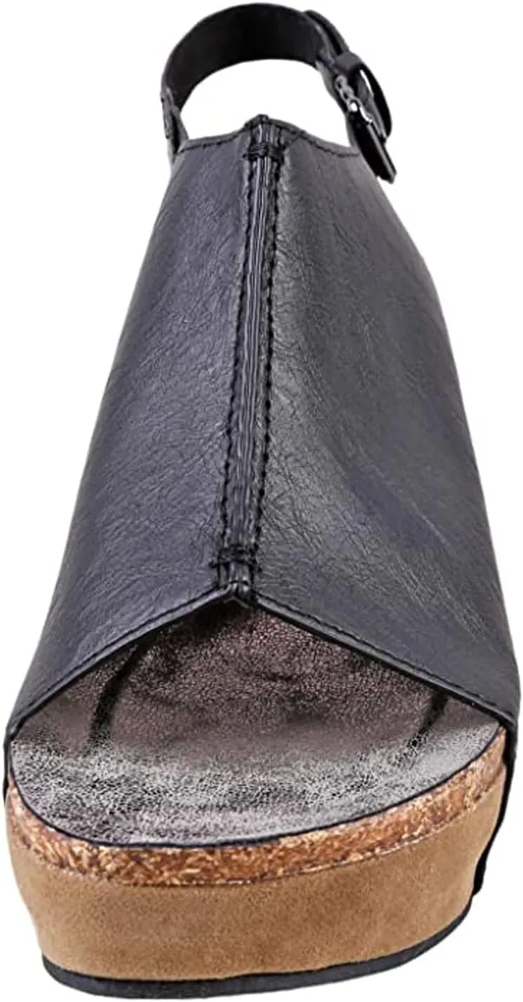 Pierre Dumas Hester-14 Women's Vegan Platform Wedge Open Toe Sandals