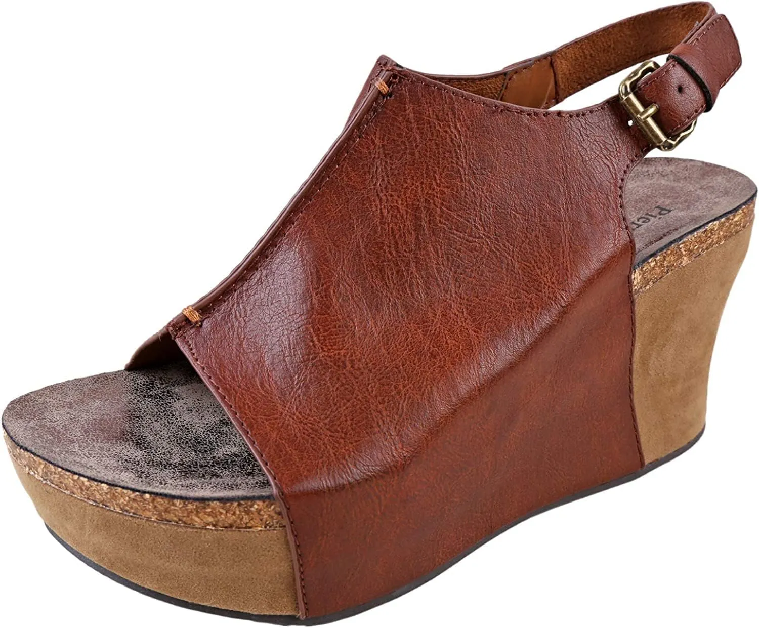Pierre Dumas Hester-14 Women's Vegan Platform Wedge Open Toe Sandals