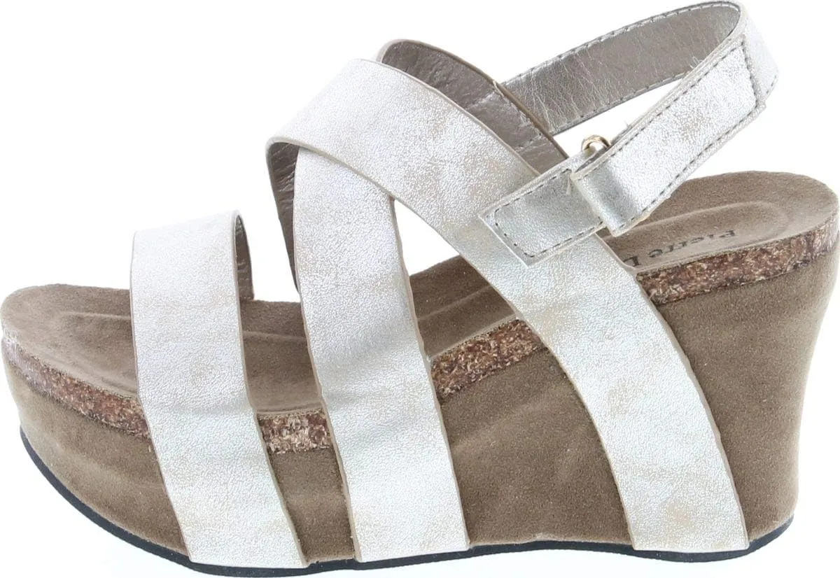 Pierre Dumas Women's Hester-5 Vegan Leather Strappy Wedge Sandals
