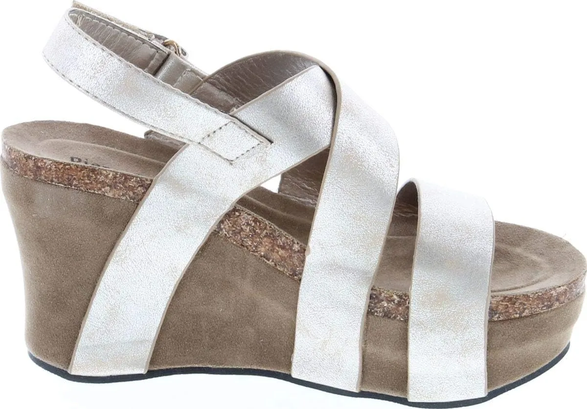 Pierre Dumas Women's Hester-5 Vegan Leather Strappy Wedge Sandals
