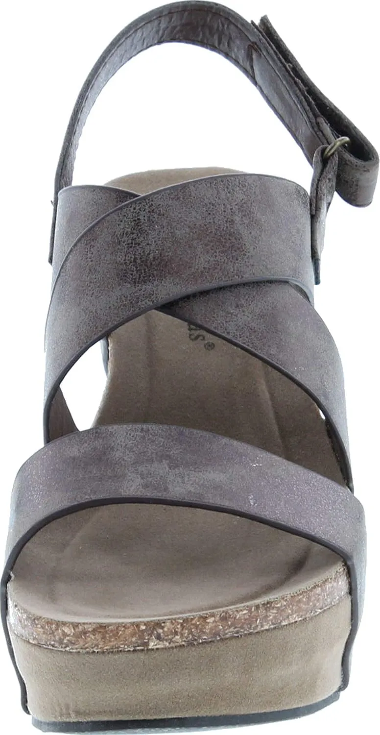 Pierre Dumas Women's Hester-5 Vegan Leather Strappy Wedge Sandals