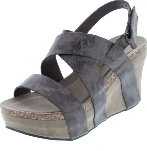 Pierre Dumas Women's Hester-5 Vegan Leather Strappy Wedge Sandals