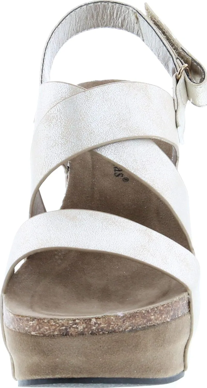 Pierre Dumas Women's Hester-5 Vegan Leather Strappy Wedge Sandals