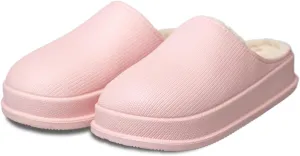 Pillow Cloud Slides with Fur: Cozy & Comfy Cushioned Indoor/Outdoor Slippers - Thick-Sole House Slides & Shower Sandals for Men & Women