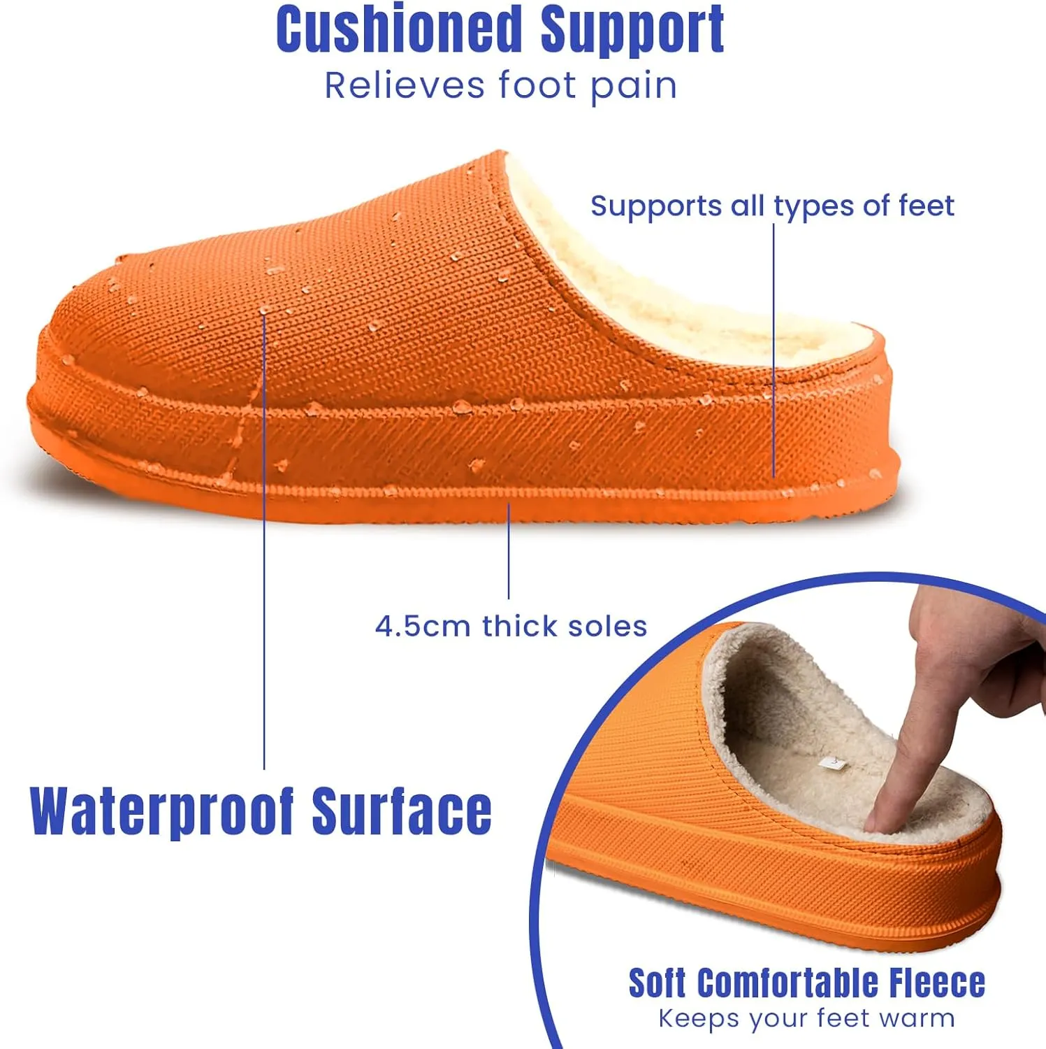 Pillow Cloud Slides with Fur: Cozy & Comfy Cushioned Indoor/Outdoor Slippers - Thick-Sole House Slides & Shower Sandals for Men & Women