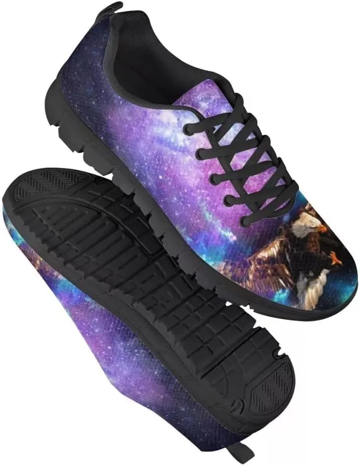 PinUp Angel Cool Galaxy Print Mens Walking Running Shoes Sneakers Casual Lace Up Mesh Shoes