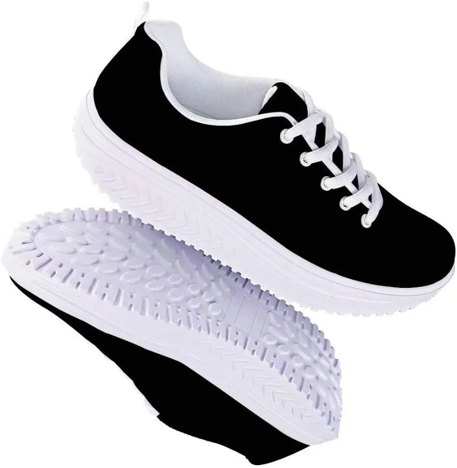 PinUp Angel Ladies Rocking Shoes Womens Lace-up Wedges Tennis Platform Walking Sneakers