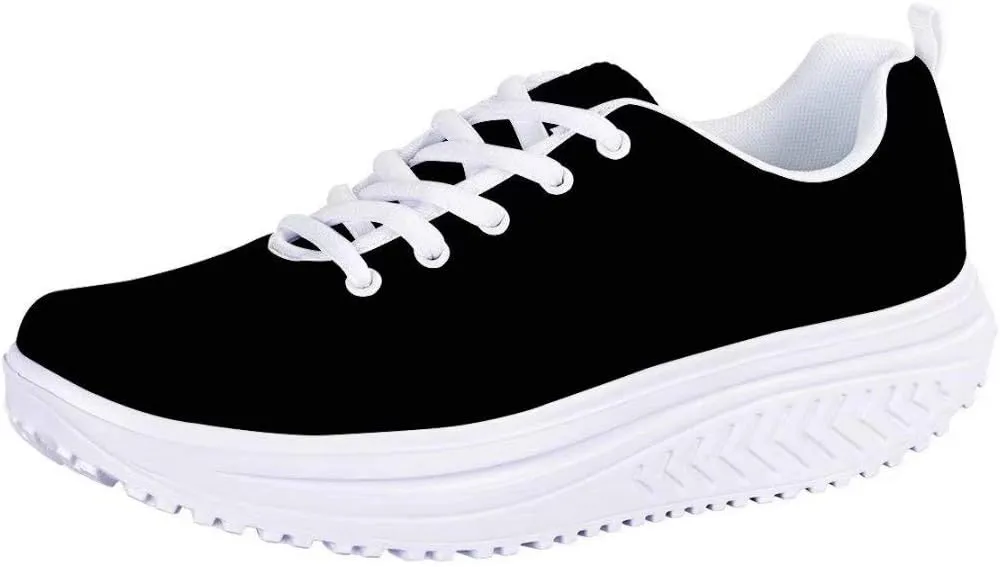PinUp Angel Ladies Rocking Shoes Womens Lace-up Wedges Tennis Platform Walking Sneakers