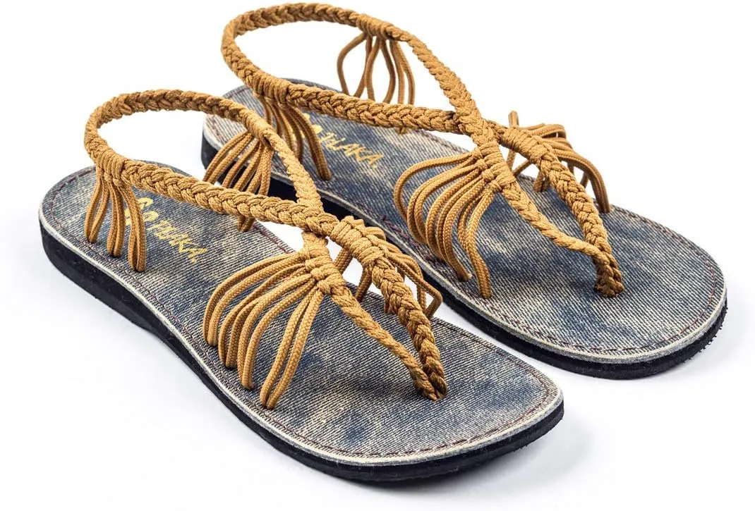 Plaka Seashell Comfortable Womens Sandals | Strappy Sandals for Women Dressy Style Perfect for Beach Walk and Poolside