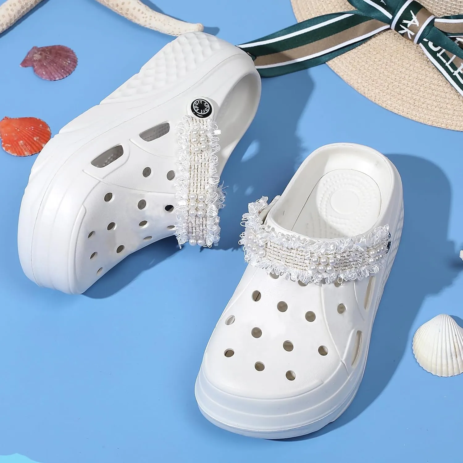 Platform Clogs for Women Summer Garden: 2.4” Chunky Heel - Waterproof Beach Sandals Slippers