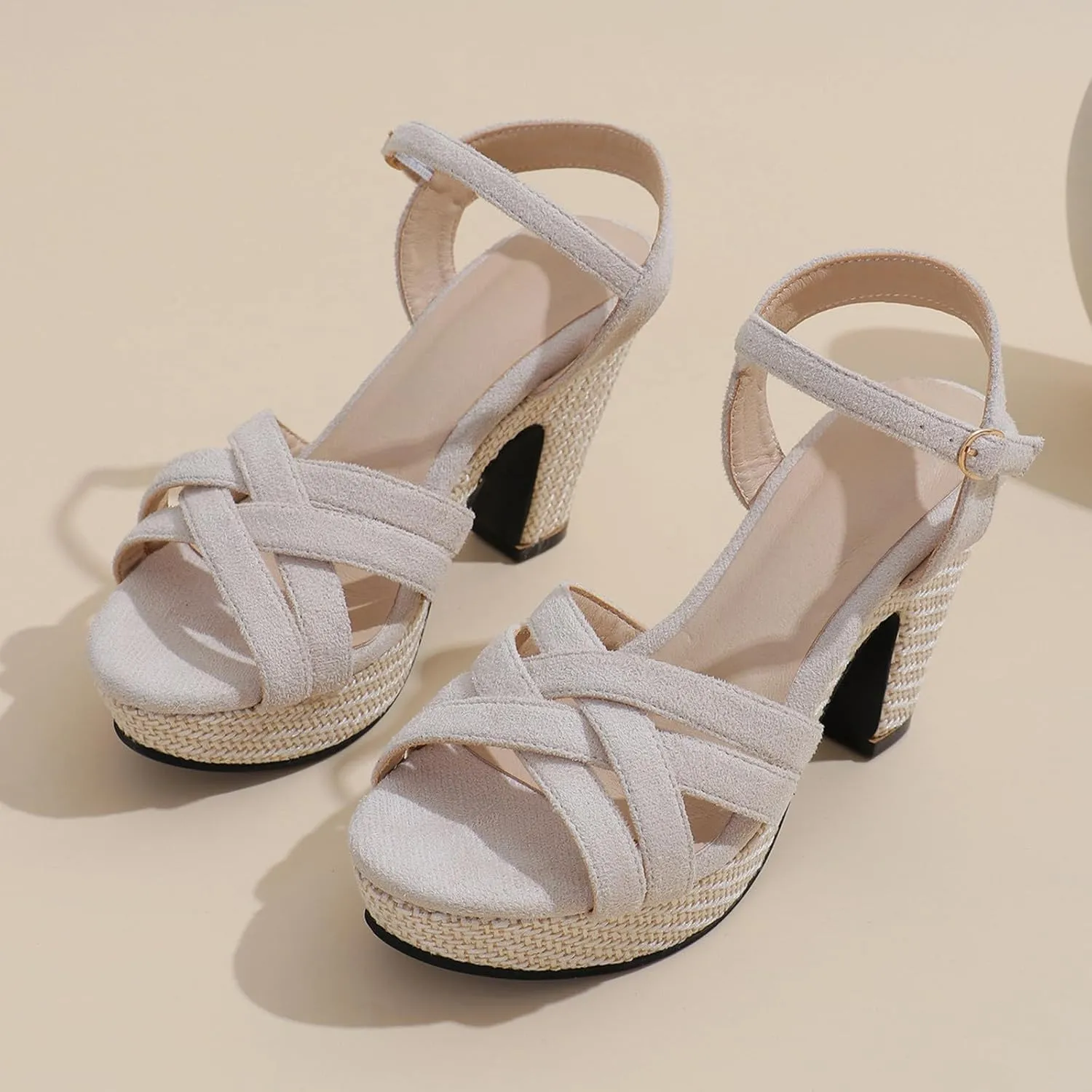 Platform Sandals Women Chunky Velet High Heels Peep Toe Pump Party Heeled Sandal Evening Shoes Clubwear