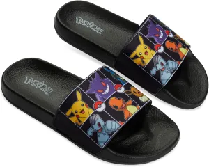 Pokemon Boys Slides, Beach or Pool Shoes for Kids - Gamer Gifts