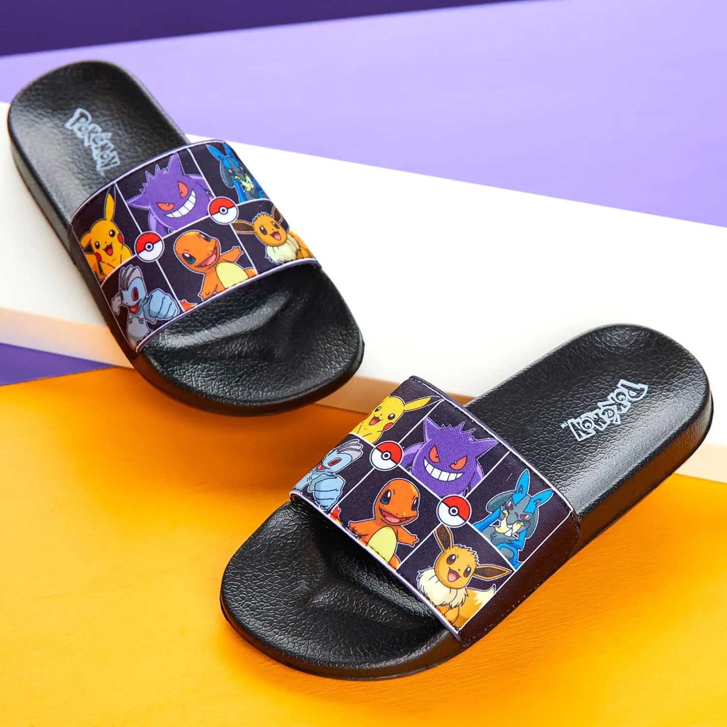 Pokemon Boys Slides, Beach or Pool Shoes for Kids - Gamer Gifts