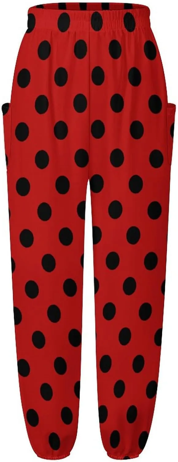 Polka Dots Yoga Bloomers Woman Hippie Harem Pants Knickerbockers Elastic Gym Yoga Clothes Casual Loose Sweatpants