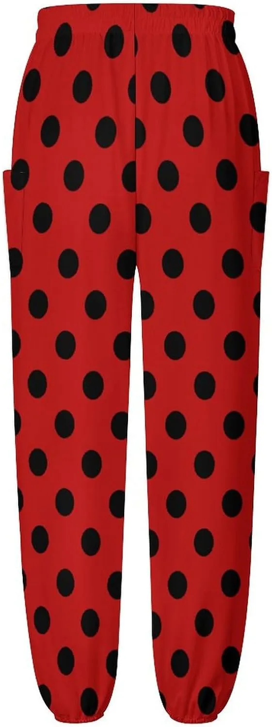 Polka Dots Yoga Bloomers Woman Hippie Harem Pants Knickerbockers Elastic Gym Yoga Clothes Casual Loose Sweatpants