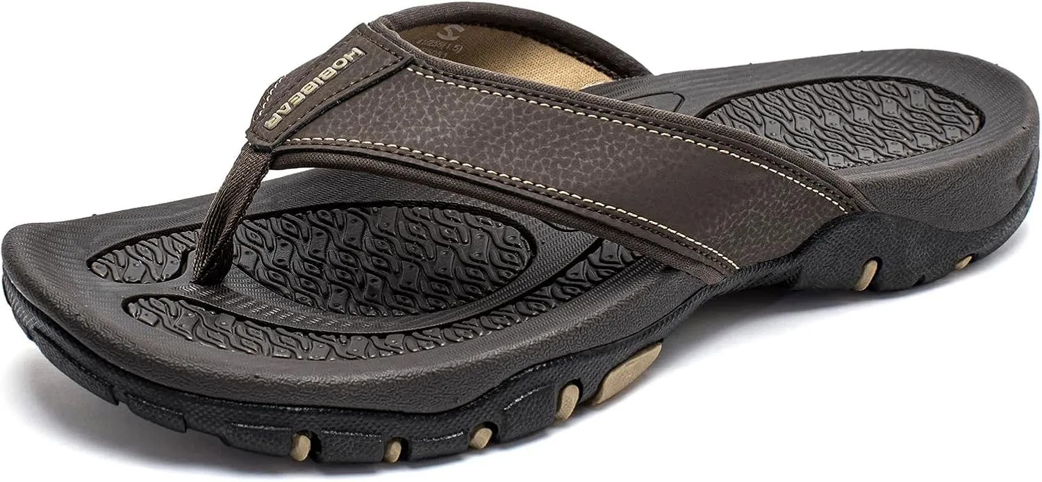 PowerTRC Men's Flip Flops Beach Sandals Indoor And Outdoor Thong Sandals Sport And Casual Wear