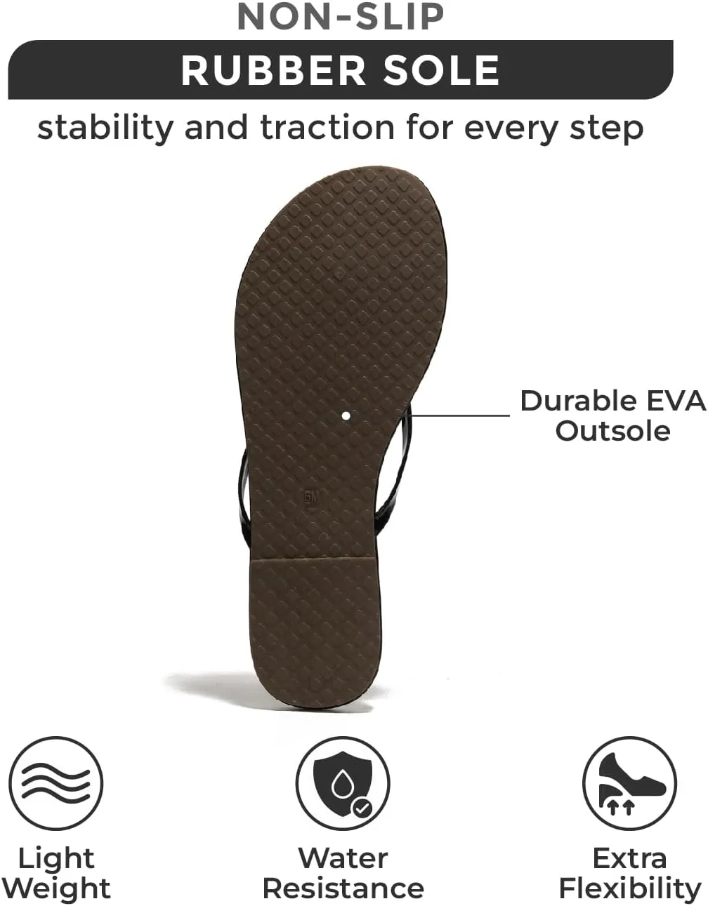 Project Cloud Vegan Leather Flip Flops for Women Footwear - Memory Foam Flats Sandals for Women 2025 - Lightweight Sandals Summer Beach Essentials Slides (Foundations)