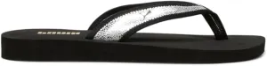 Puma Womens Sandy Metallic Shine Flip Flops Casual Sandals Casual - Black
