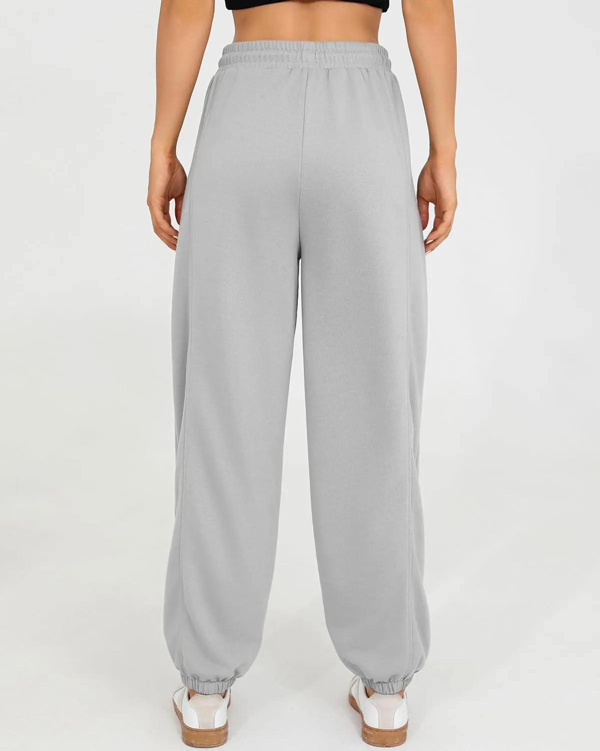 Quenteen Womens Sweatpants Casual Loose Lightweight Joggers Pants Fall Baggy Lounge Pants Drawstring Workout Bottoms