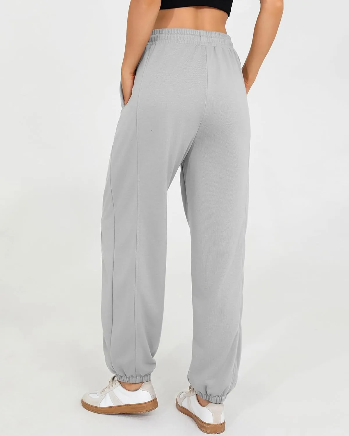 Quenteen Womens Sweatpants Casual Loose Lightweight Joggers Pants Fall Baggy Lounge Pants Drawstring Workout Bottoms