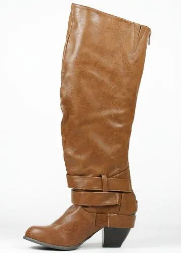 Qupid Priority-32 Strappy Knee High Boot