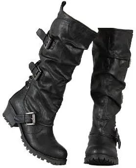 Qupid Reactor-06 Round Toe Knee High Boot