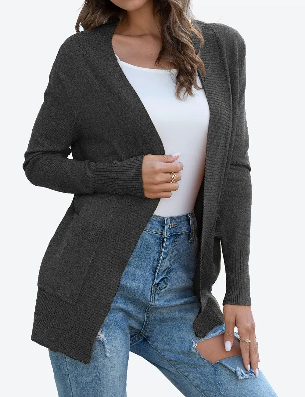 REDHOTYPE Women's Cardigans with Pockets Casual Lightweight Open Front Cardigan Sweaters for Women (S-2XL)