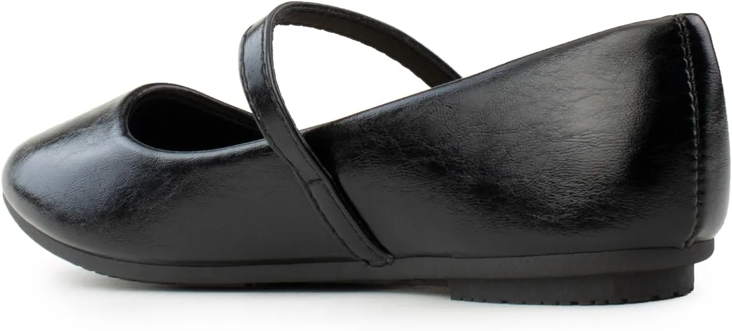 RF ROOM OF FASHION Women's Buckle Strap Mary Jane Ballet Flats